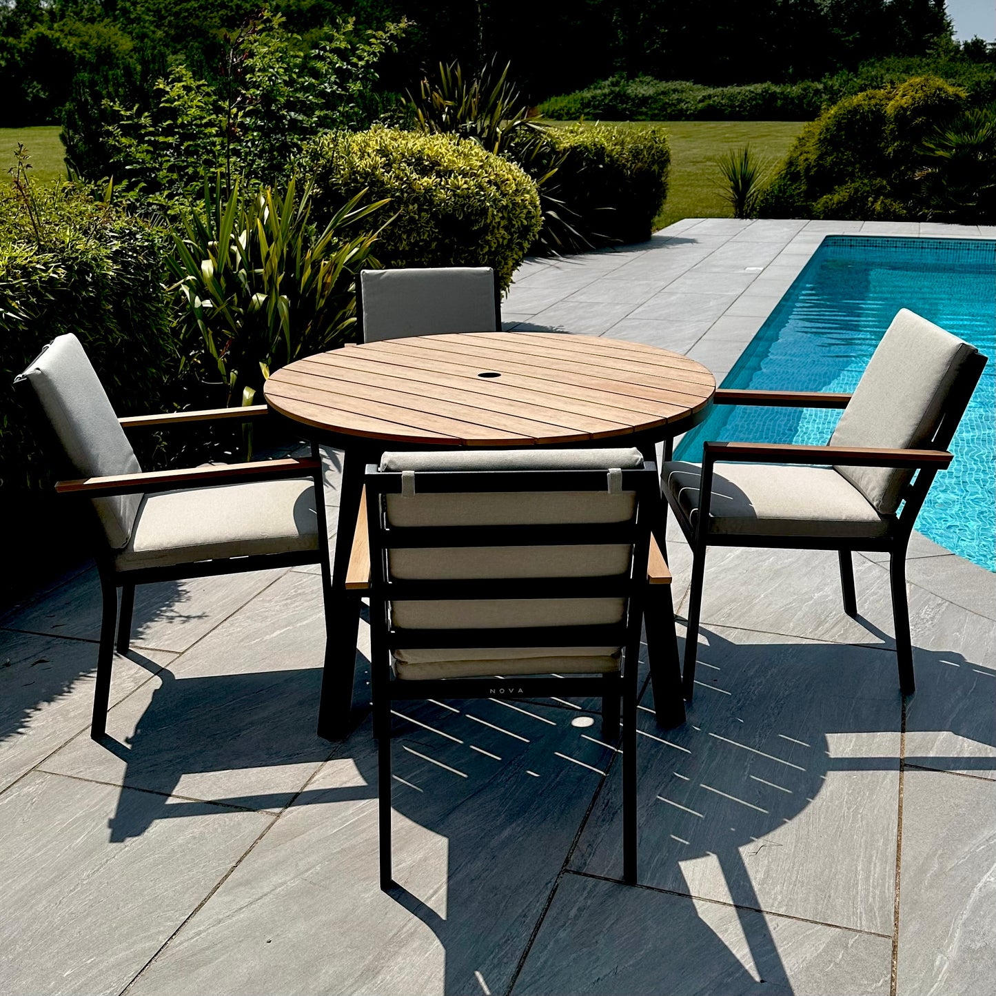 Nova - Heidi 4 Seat Round Dining Set - LOW STOCK