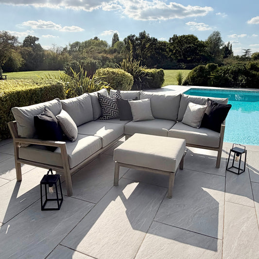 Nova - Eleanor Corner Sofa Set with Square Footstool