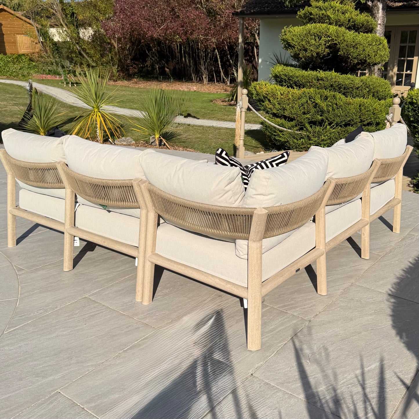 Nova - Eleanor Corner Sofa Set with Square Footstool