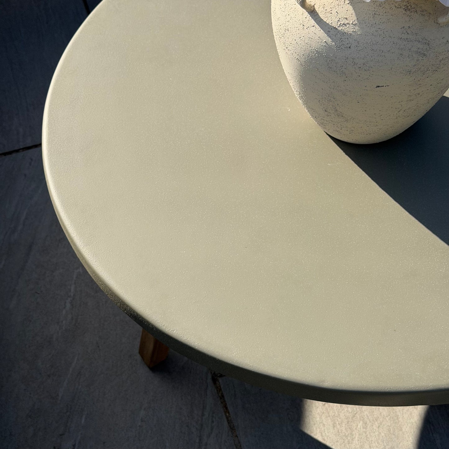 Nova - Summer Corner Sofa Set with Round Coffee Table & Side Table - Beige - LOW STOCK