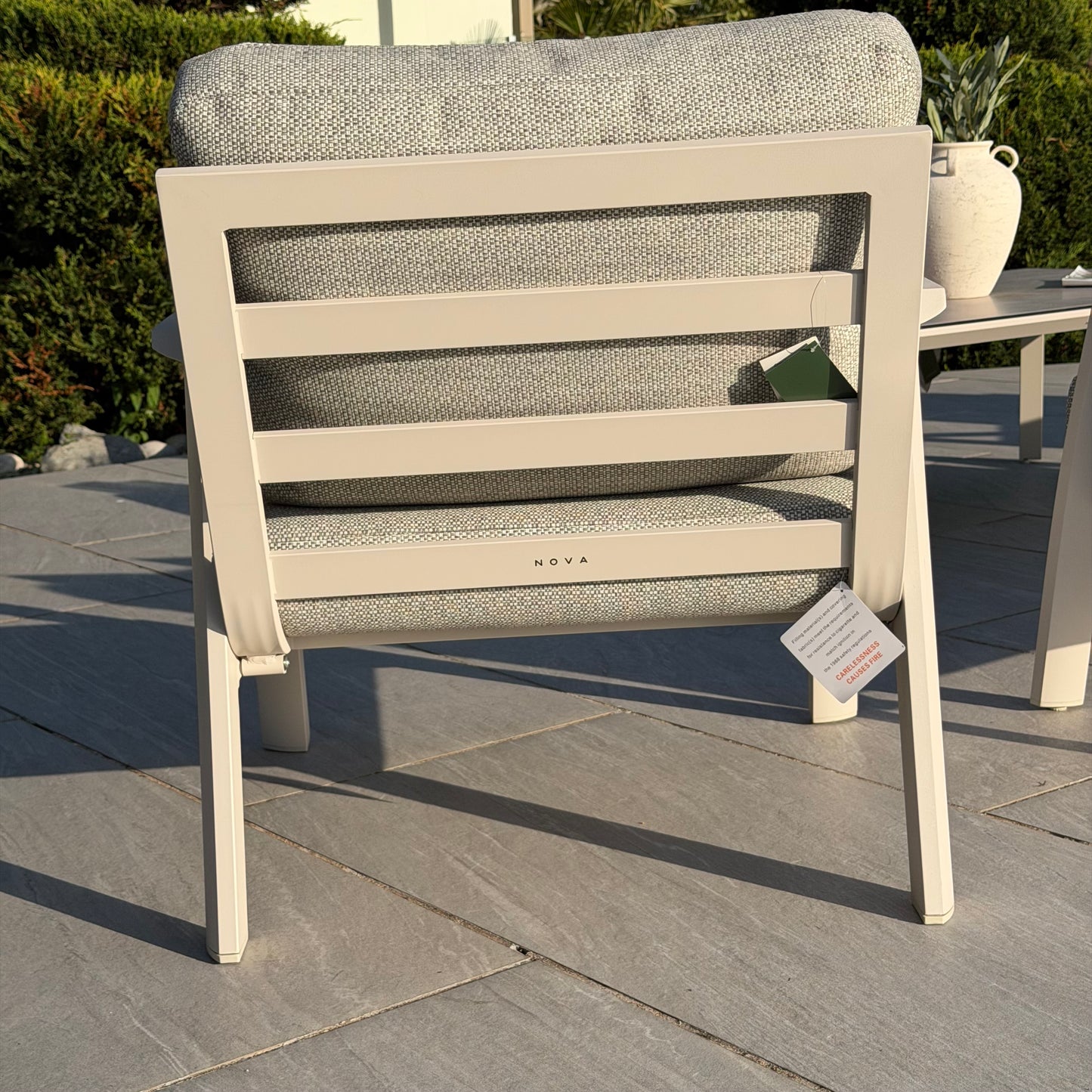 Nova - Phoenix 3 Seater Sofa Set with Rectangular Coffee Table - Pebble