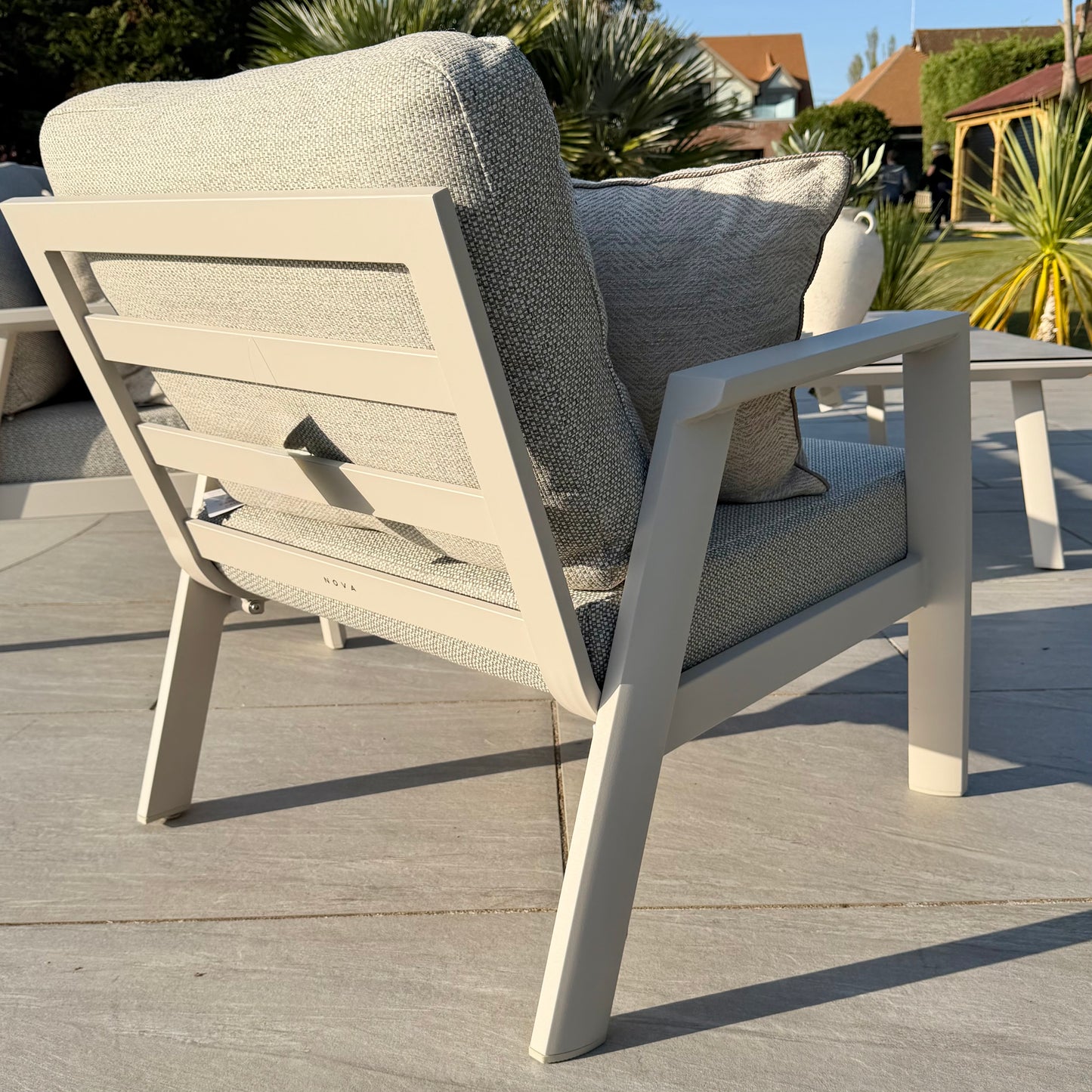 Nova - Phoenix 3 Seater Sofa Set with Rectangular Coffee Table - Pebble