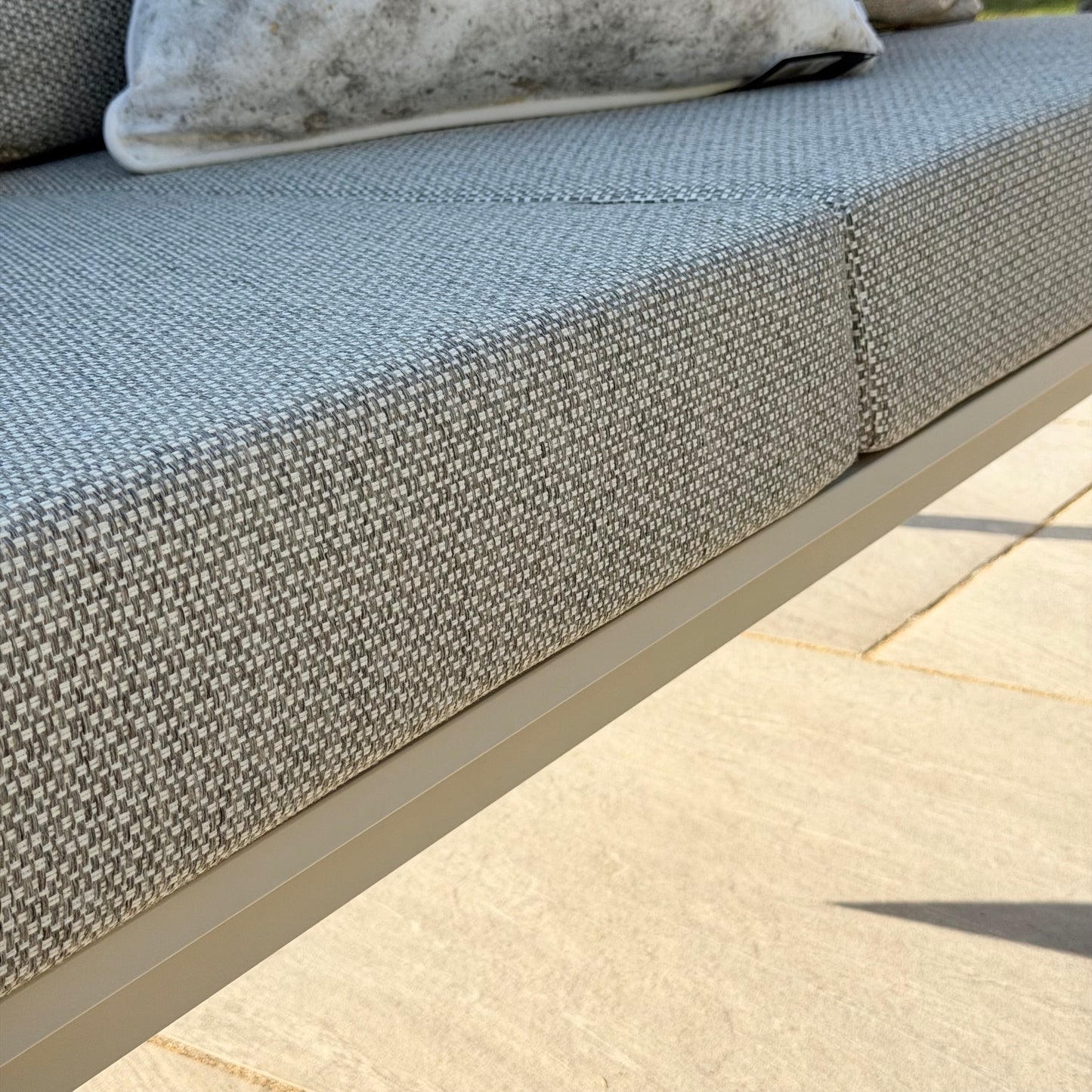 Nova - Phoenix 3 Seater Sofa Set with Rectangular Coffee Table - Pebble