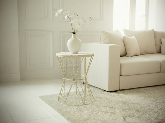 Rene Side Table With Pinched Base
