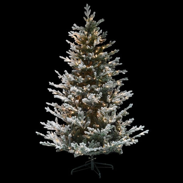 6ft 400 LED Lit Flock Tree