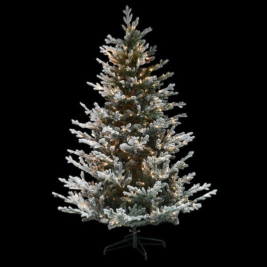 6ft 400 LED Lit Flock Tree