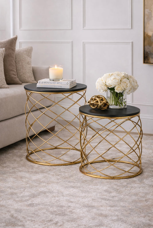 Sabine Gold Loop Side Tables