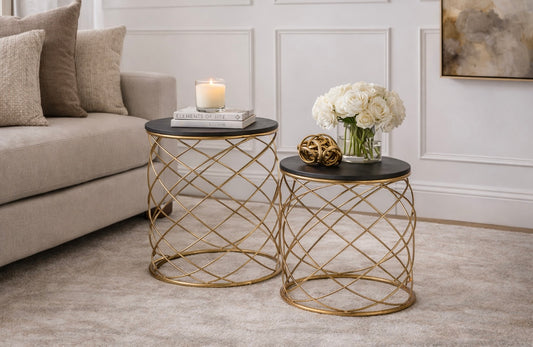 Sabine Gold Loop Side Tables