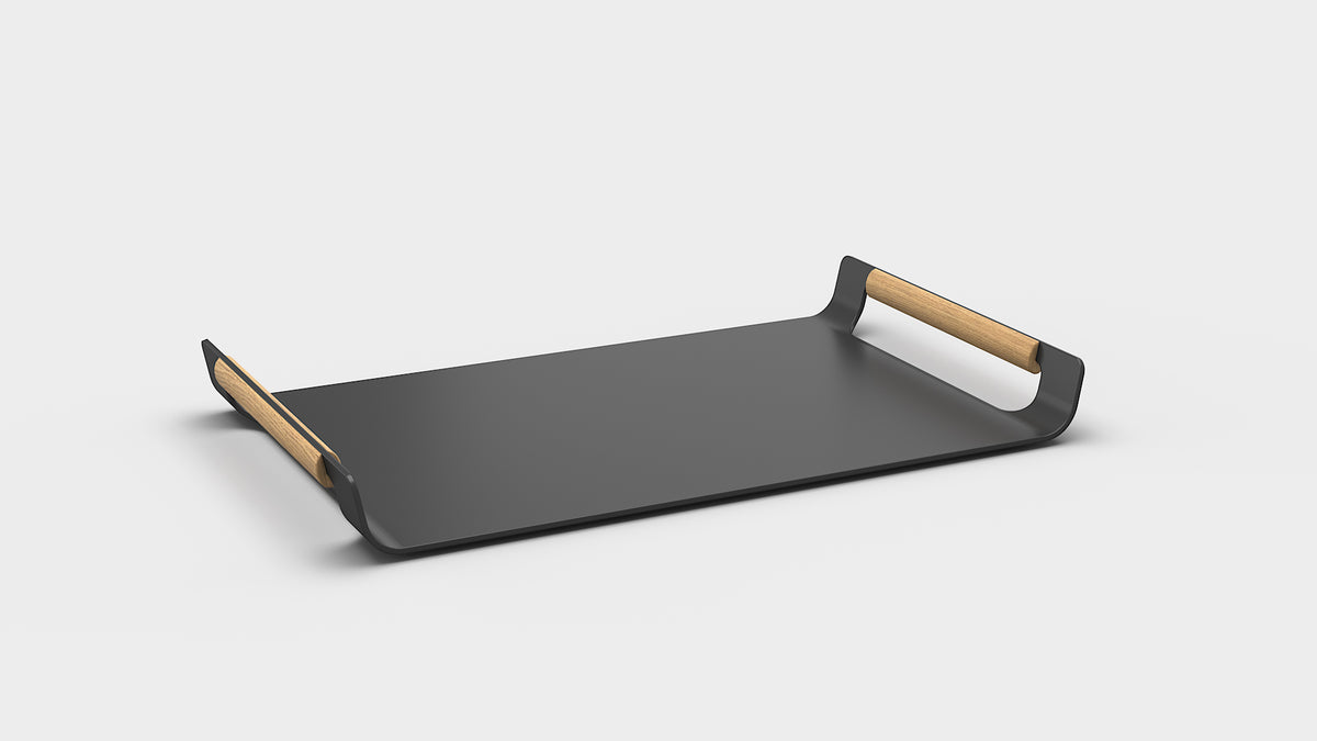 Chimes - Sage Aluminum & Teak Solar Tray