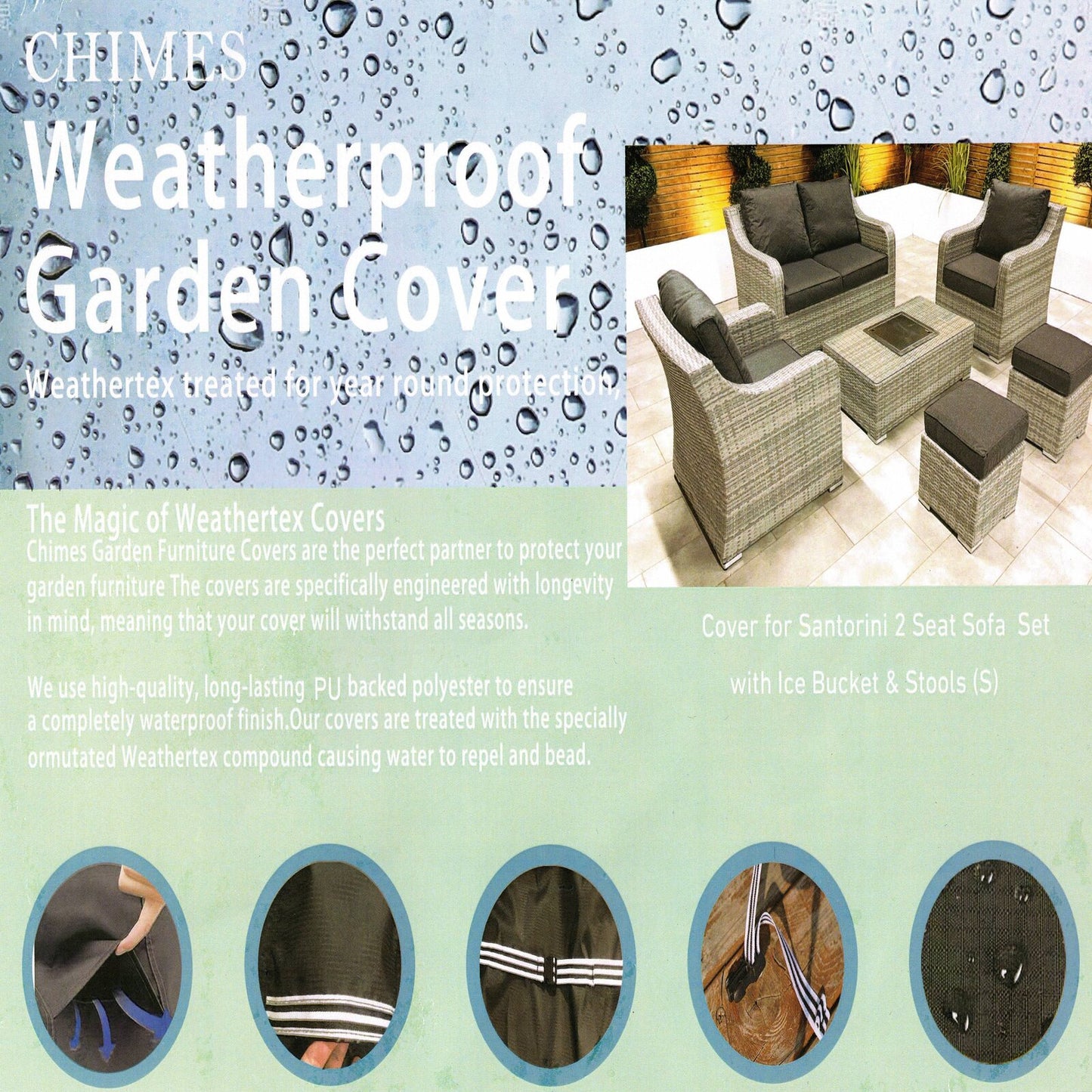 Cover Pack for Chimes Santorini 2 Seat Sofa Set - LOW STOCK