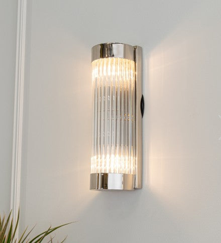 Narla Nickel Finish Wall Lamp