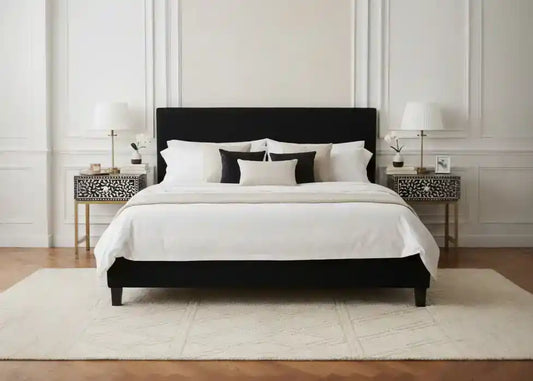 Fia 1 Drawer Side Table with Bone Inlay