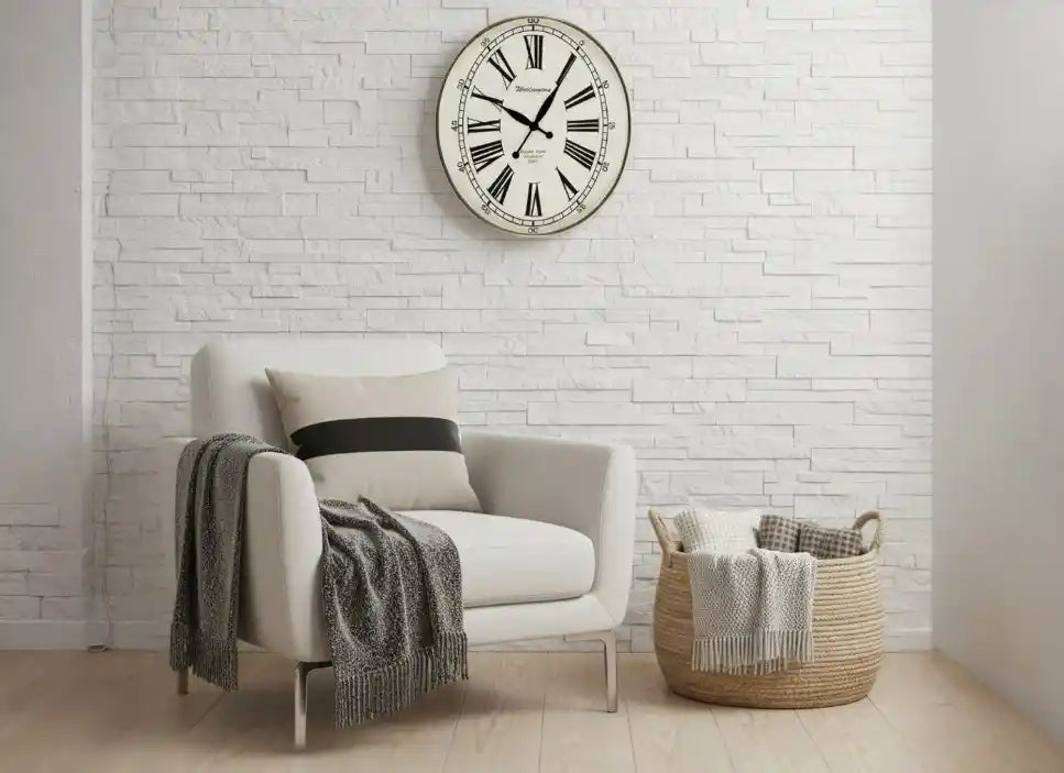 Harvard White and Black Wall Clock