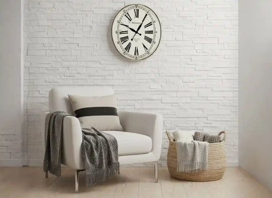 Harvard White and Black Wall Clock