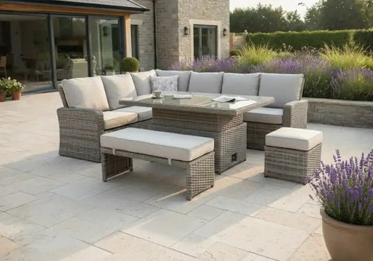 Chimes - Remo Corner Dining Set With Rising Table - Left Hand