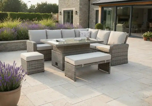 Chimes - Remo Corner Dining Set With Rising Table - Right Hand