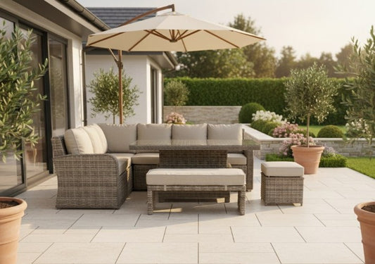 Chimes - Remo Corner Dining Set With Rising Table - Left Hand