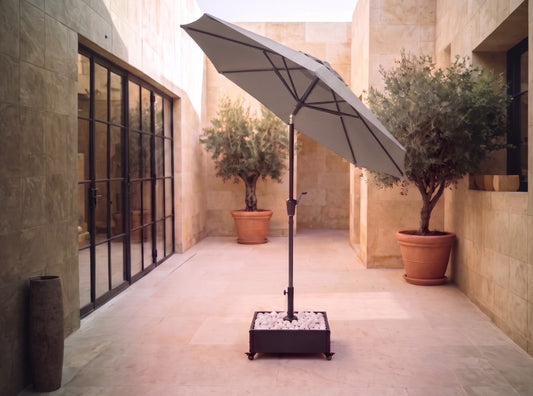 Chimes - Geneva 3.5m Round Crank & Tilt Cantilever Parasol - Grey