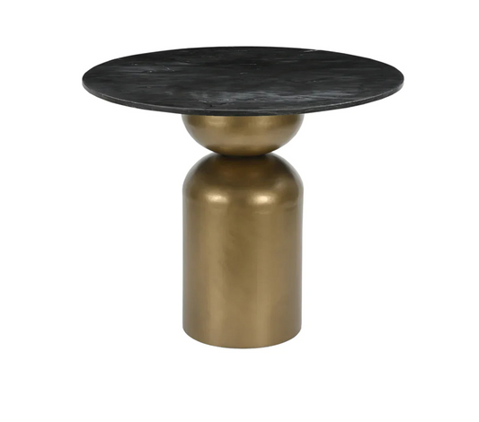 Calia Black & Brown Round Dining Table