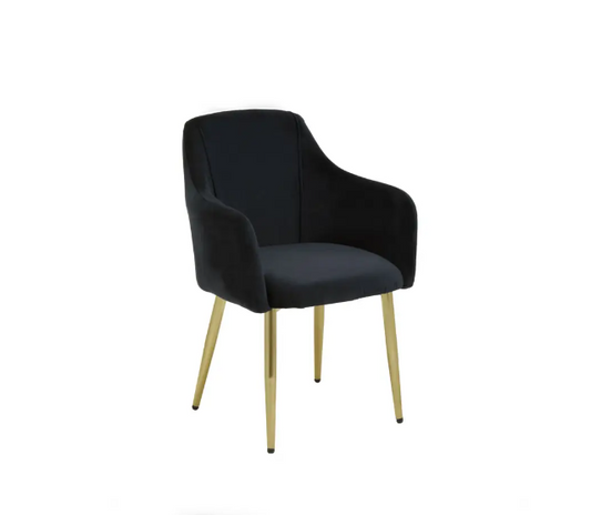 Dulcie Black Velvet Dining Chair
