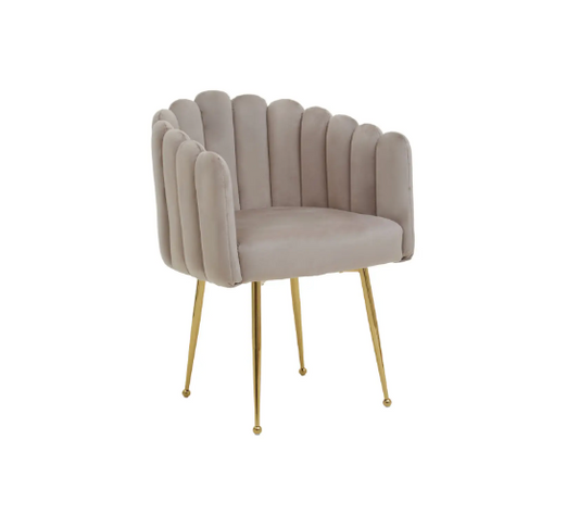 Beau Mink Velvet Dining Chair