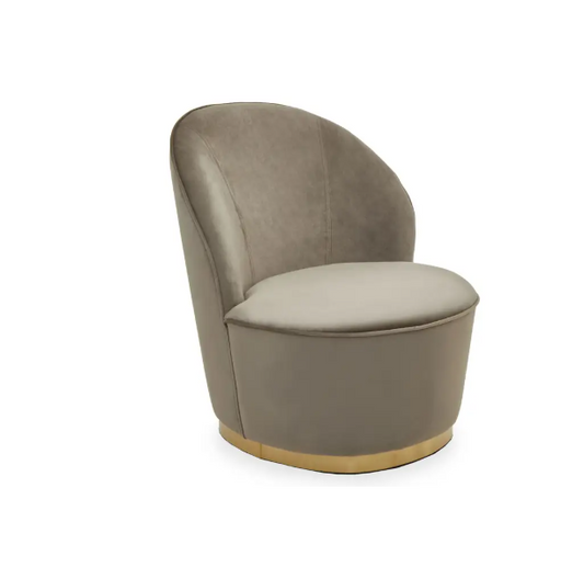 Tazmin Mink Velvet Gold Base Chair