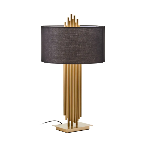 Bunty Table Lamp With Black Linen Shade