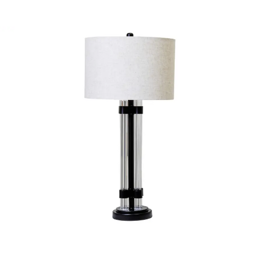 Madelyn Table Lamp Matt Black & Ivory