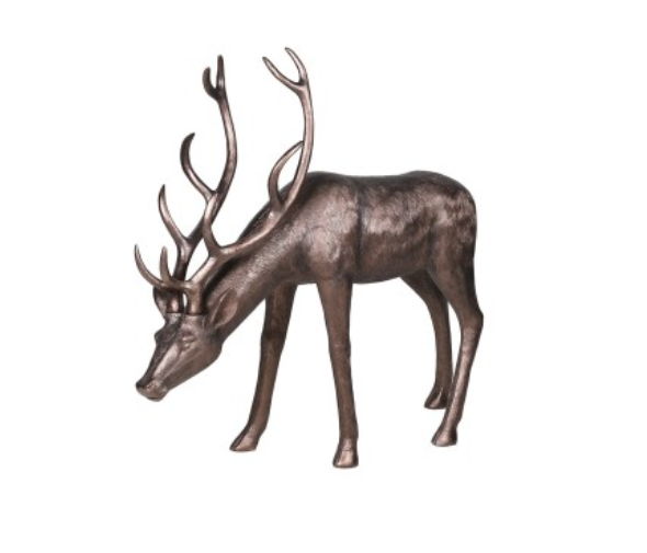 Bronze Grazing Deer