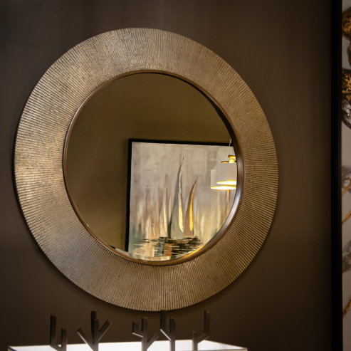 Ellen Gun Metal Finish Wall Mirror