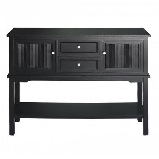 Lianna Black Wood 2 Drawer & 2  Door Sideboard