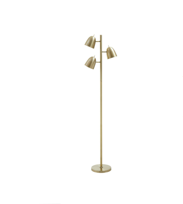 Nevada Brass Finish Floor Lamp