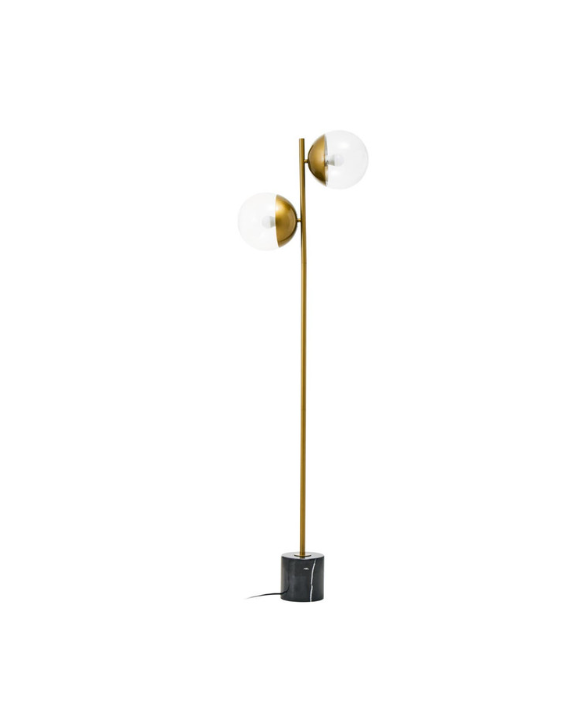 Revel 2 Bulb Gold Finish Metal Floor Lamp