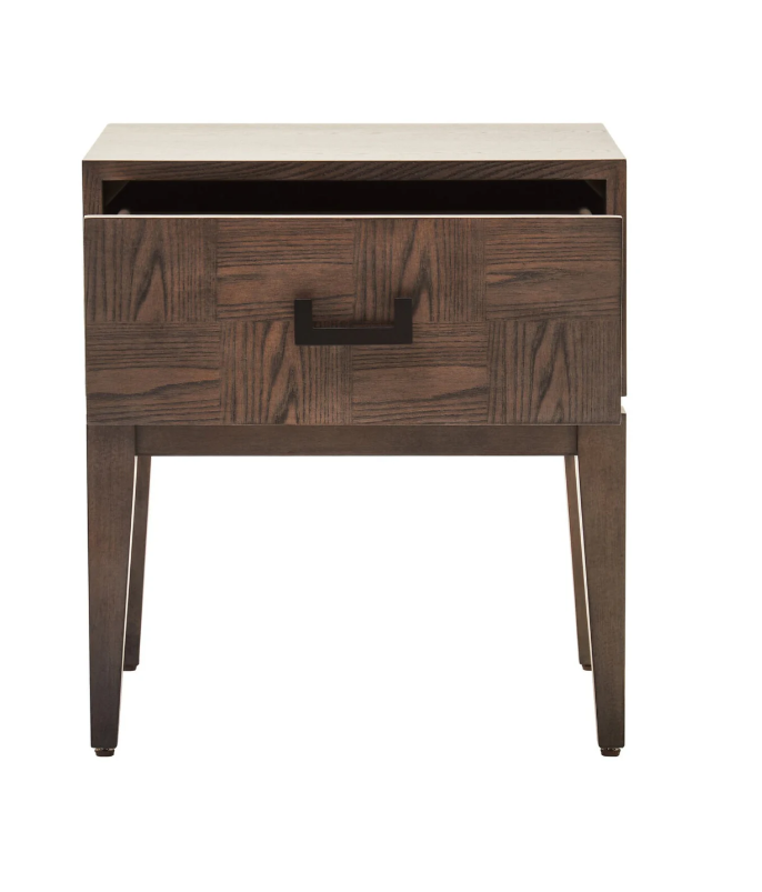 Maya One Drawer Antique Grey Side Table