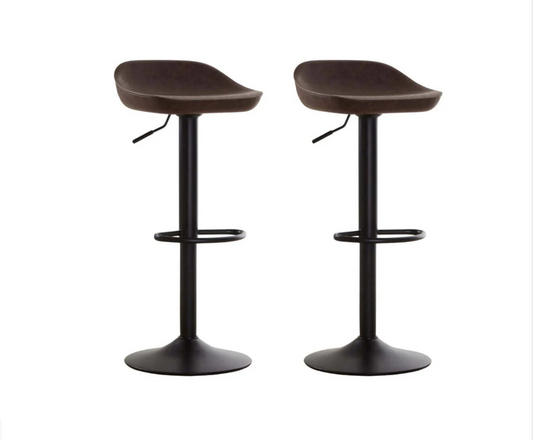 Dakota Set Of Two Mocha Bar Stools
