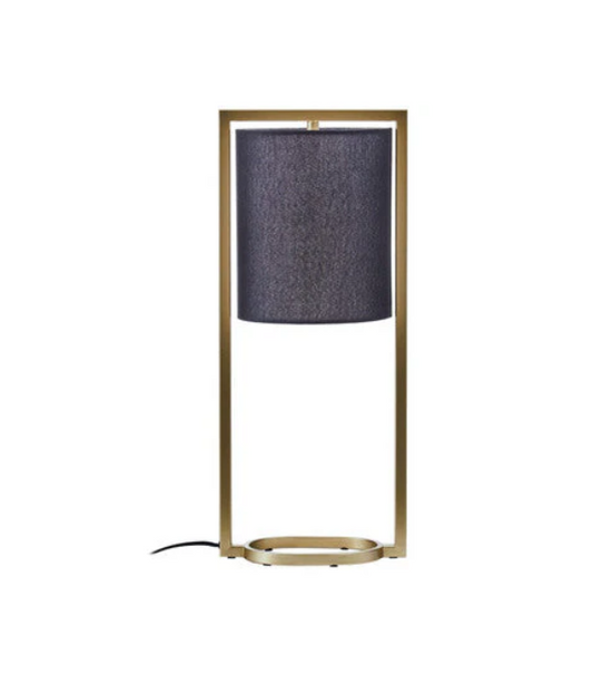 Leia Black Shade With Gold Finish Metal Frame Table Lamp