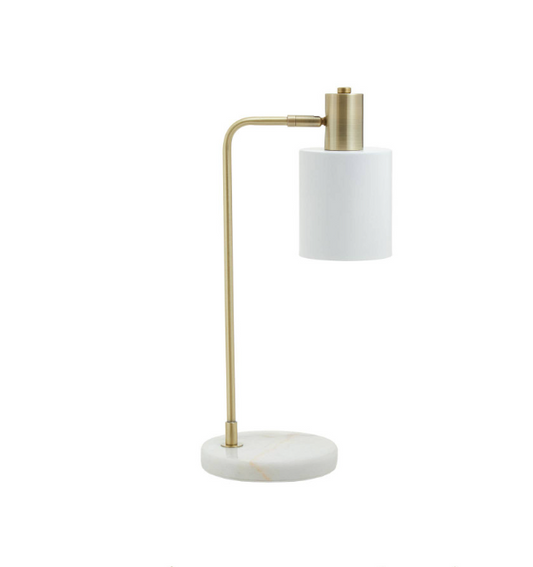 Nadene White Shade Desk Lamp