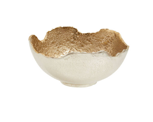 Darcy Small Nickel and Gold Finish Bowl