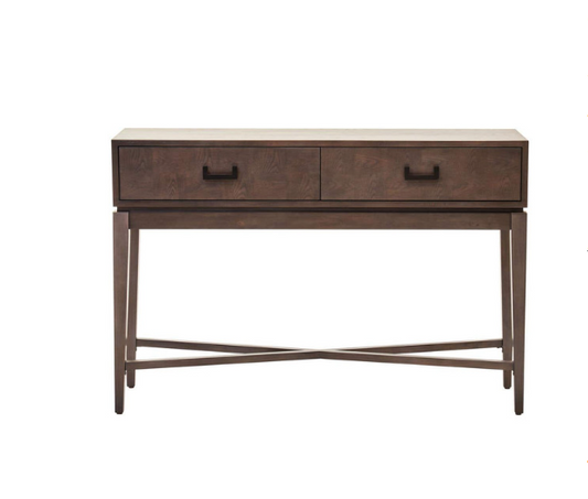 Henri Antique Grey Two Drawer Console Table