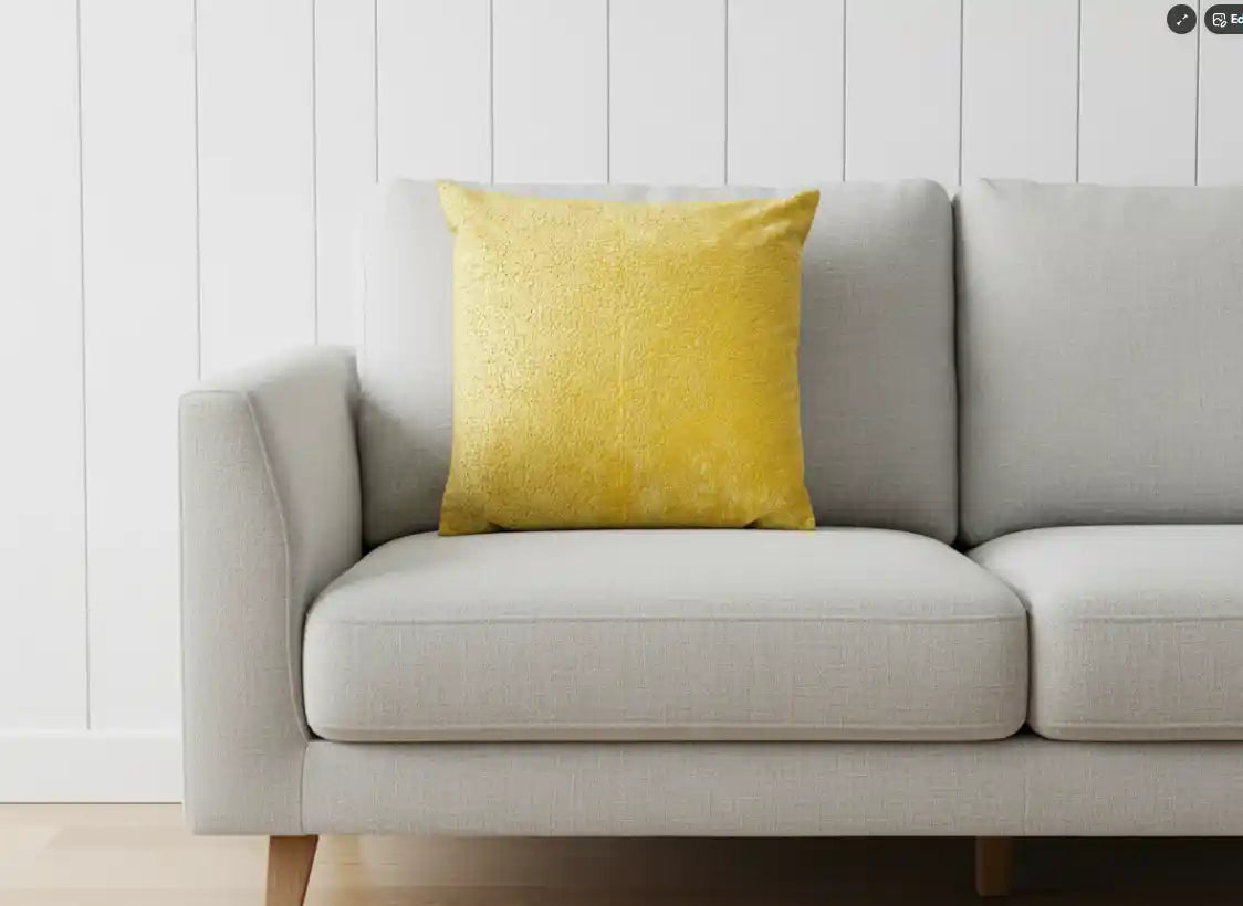 Chimes - Bingham Mustard Cushion 43 x 43