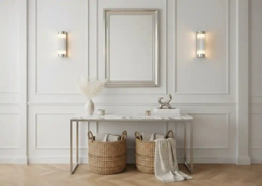 Narla Nickel Finish Wall Lamp