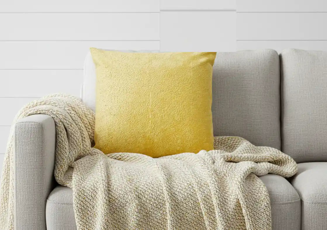 Chimes - Bingham Mustard Cushion 43 x 43