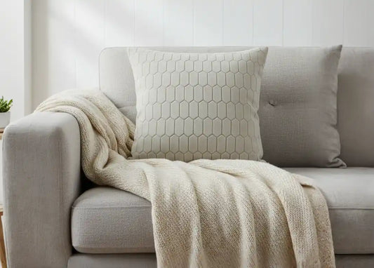 Malini Albie Ivory Cushion 43 x 43