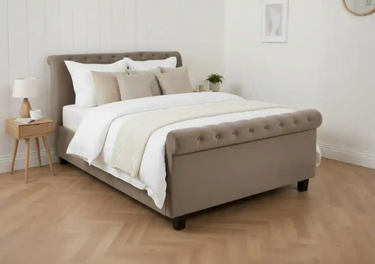 Chimes - Annabelle Beige Double Ottoman Bed