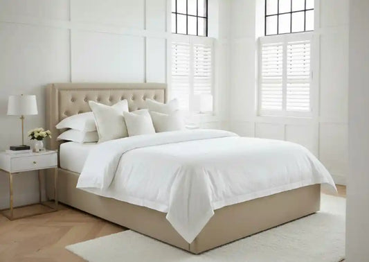 Chimes - Evie Beige Double Ottoman Bed