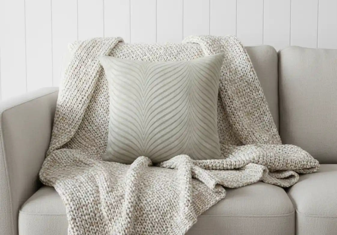 Malini Rada Ivory Cushion 43 X 43
