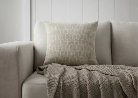 Malini Large Albie Taupe Cushion 56 x 56