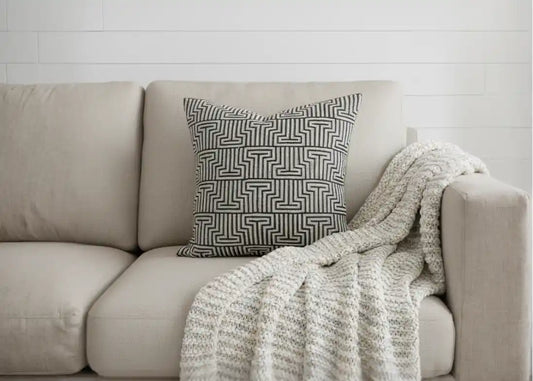 Chimes-Black and Gold Embellished Cushion 40 x 40