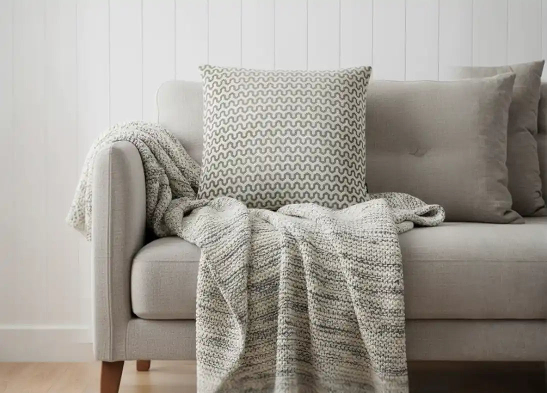 Chimes  - Large Oslo Cream Cushion 56 x 56