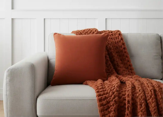 Malini Large Luxe Paprika Cushion 50 x 50